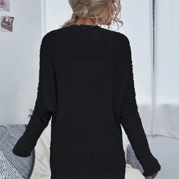 Open Front Popcorn Knit Cardigan - Picture 5 of 7